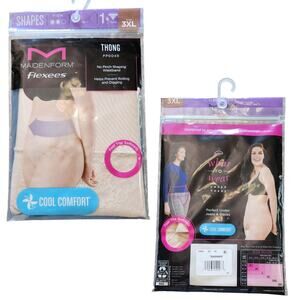 3XL Maidenform Shaping Thong Beige NWT
